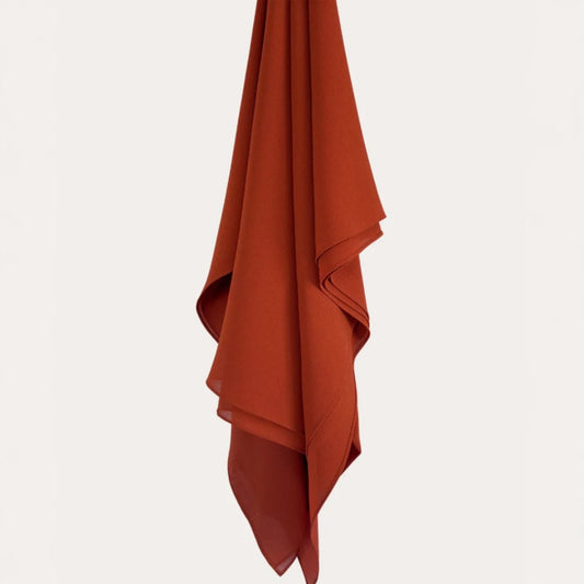 REMIUM CHIFFON HIJAB BURNT ORANGE
