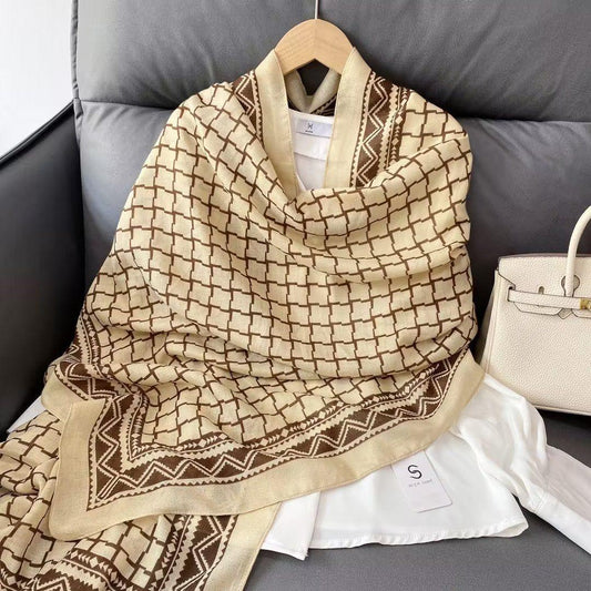 Printed Viscose Cotton Hijab (siya scarf)