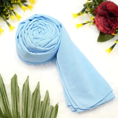Premium soft chiffon hijab Bubble Light Blue color
