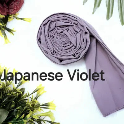 Premium soft chiffon hijab Bubble Japanese Violet color