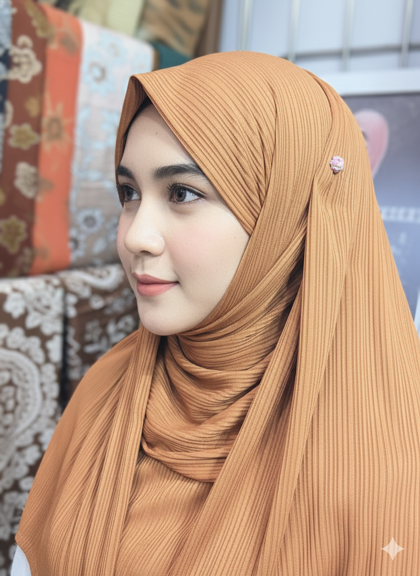 Ribbed jersey hijabs