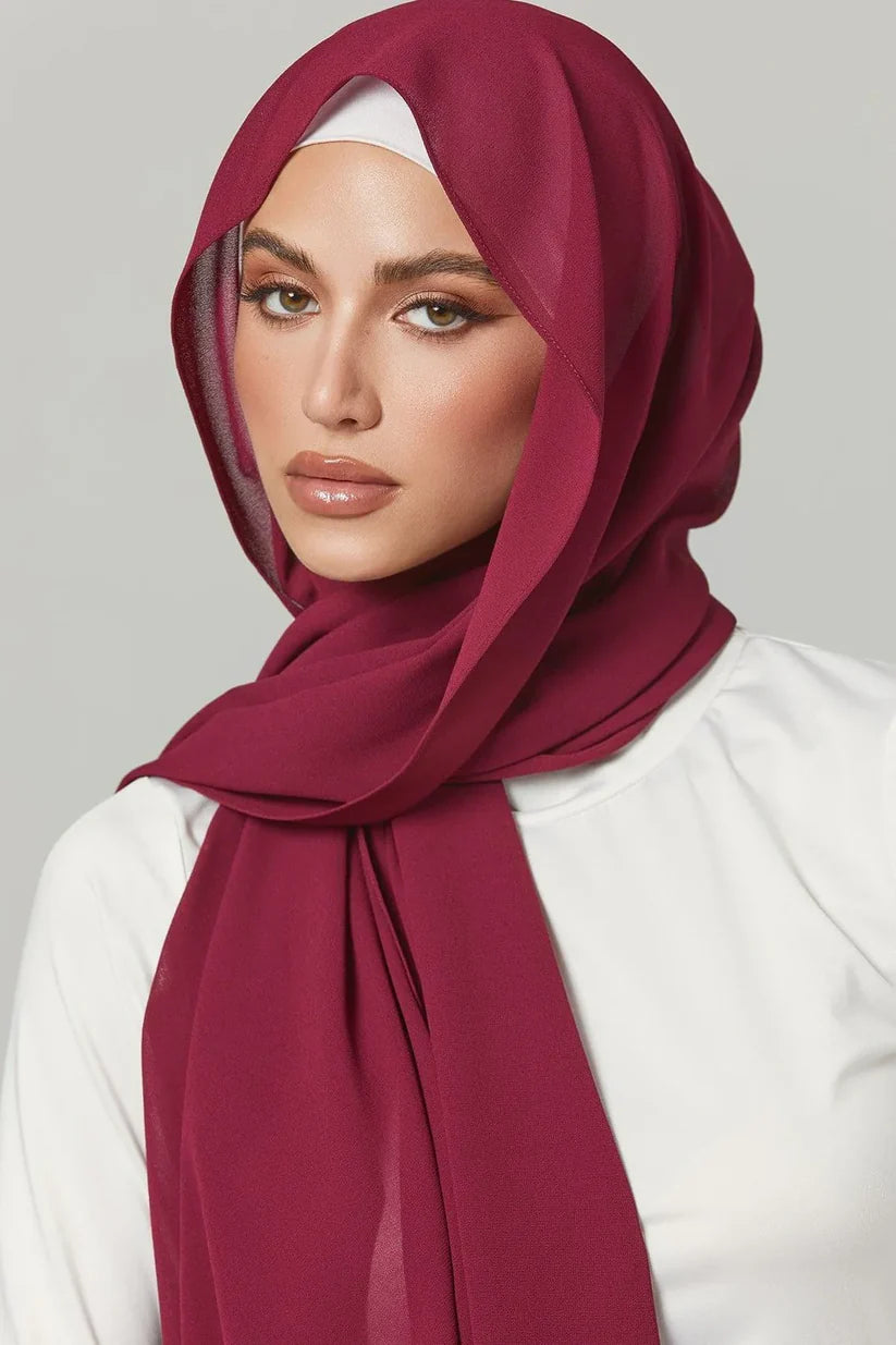 PREMIUM CHIFFON HIJAB BLOOD