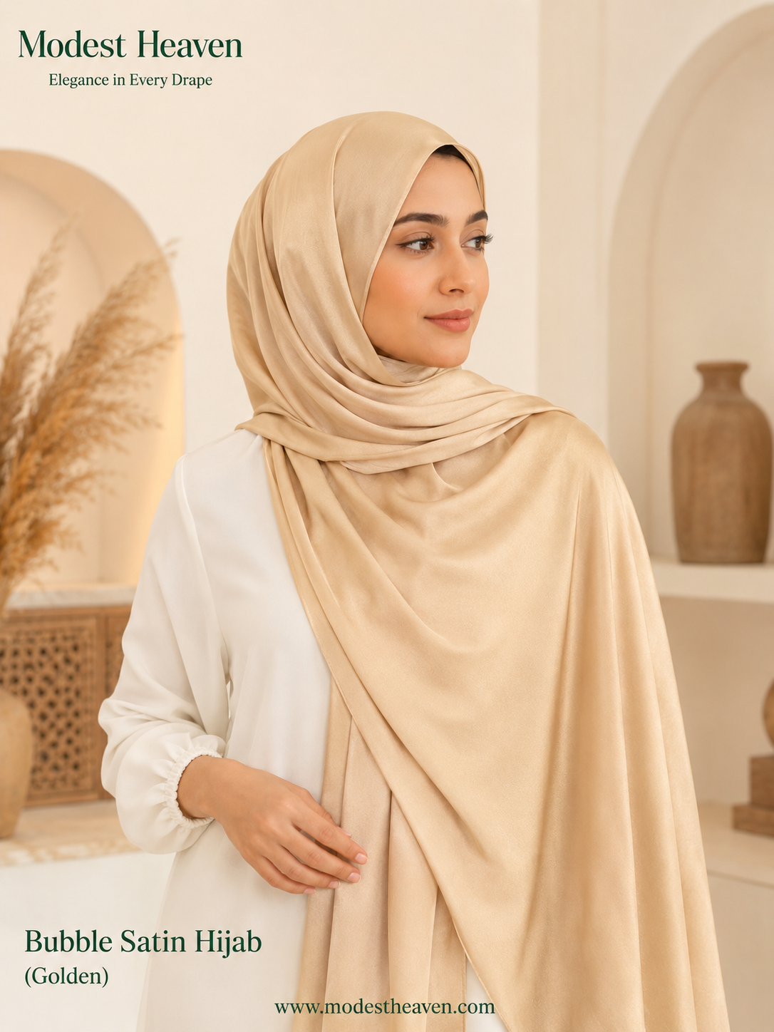 Bubble Satin Hijab, Satin Hijab, Golden Hijab, Modest Heaven, Premium Hijab, Free Size Hijab, Everyday Hijab, Satin Scarf, Modest Fashion, Hijab Online