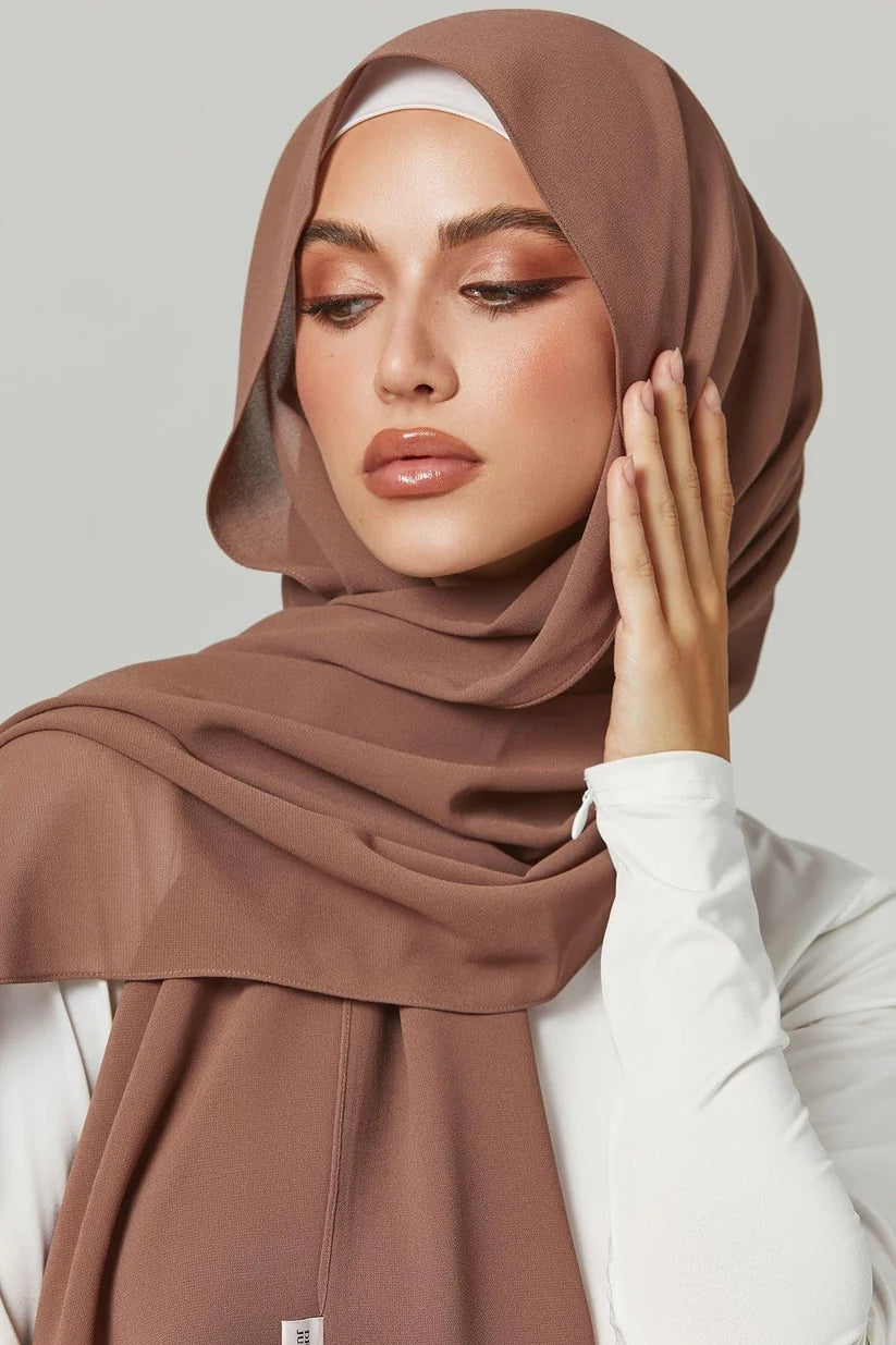 PREMIUM CHIFFON HIJAB  CHOCO