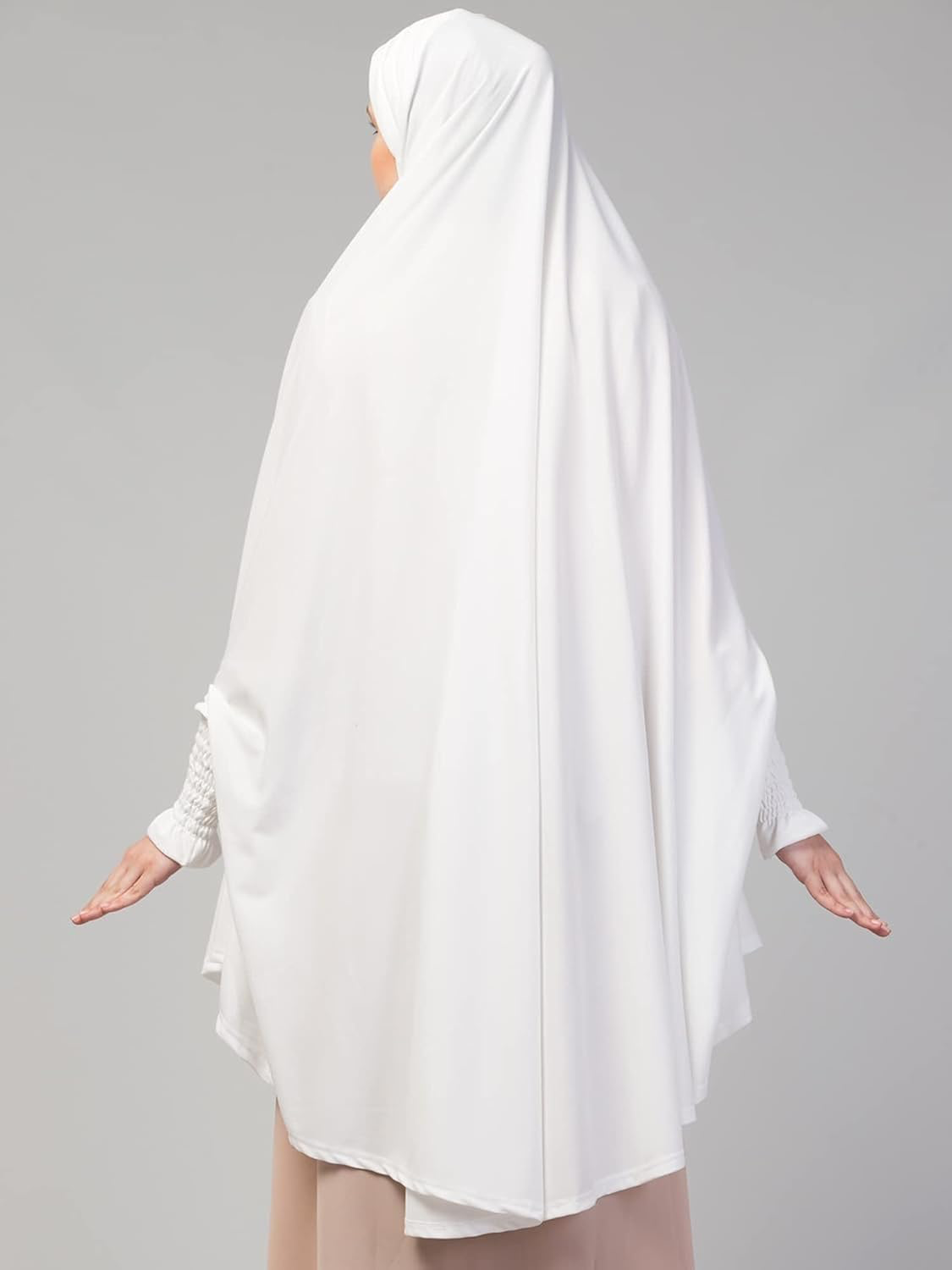 HAJJ WHITE SLEEVES MAKHNA (RUMALI)