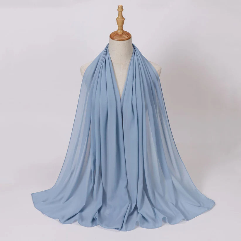 PREMIUM CHIFFON HIJAB  PASTEL BLUE