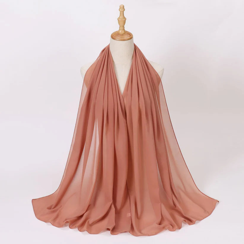 PREMIUM CHIFFON HIJAB  PEACH