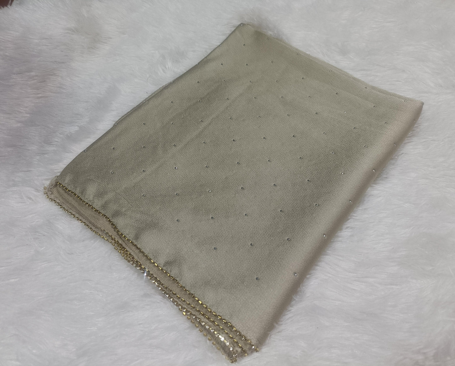 RHINESTONE SATIN HIJAB