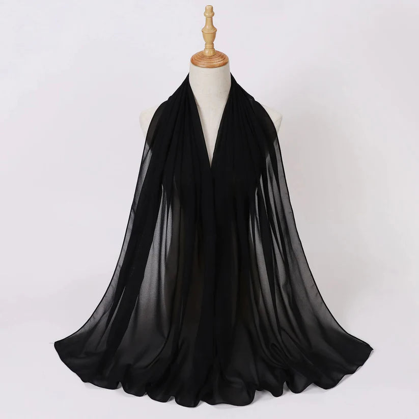PREMIUM CHIFFON HIJAB BLACK