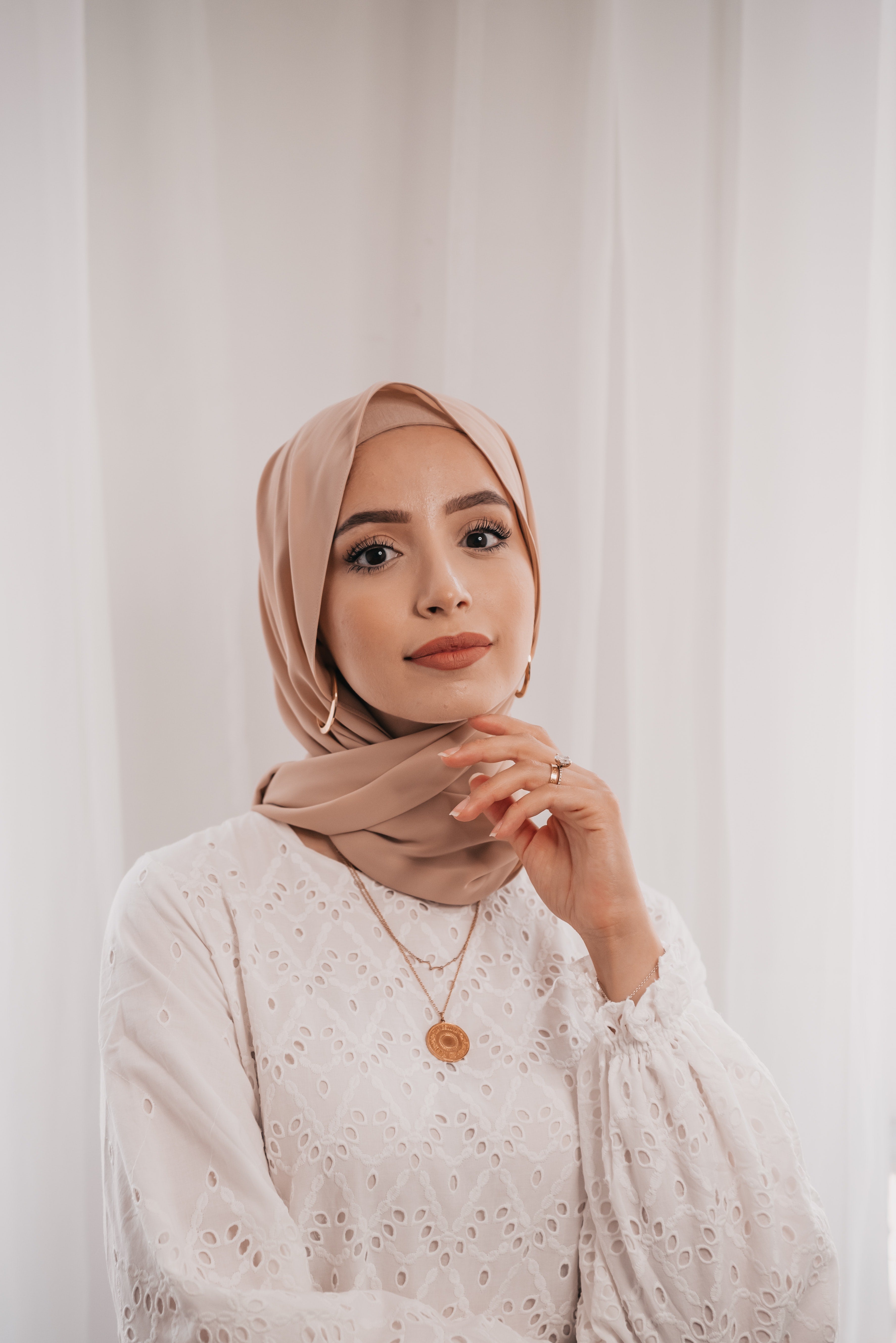 Nude Blush Premium Chiffon Hijab