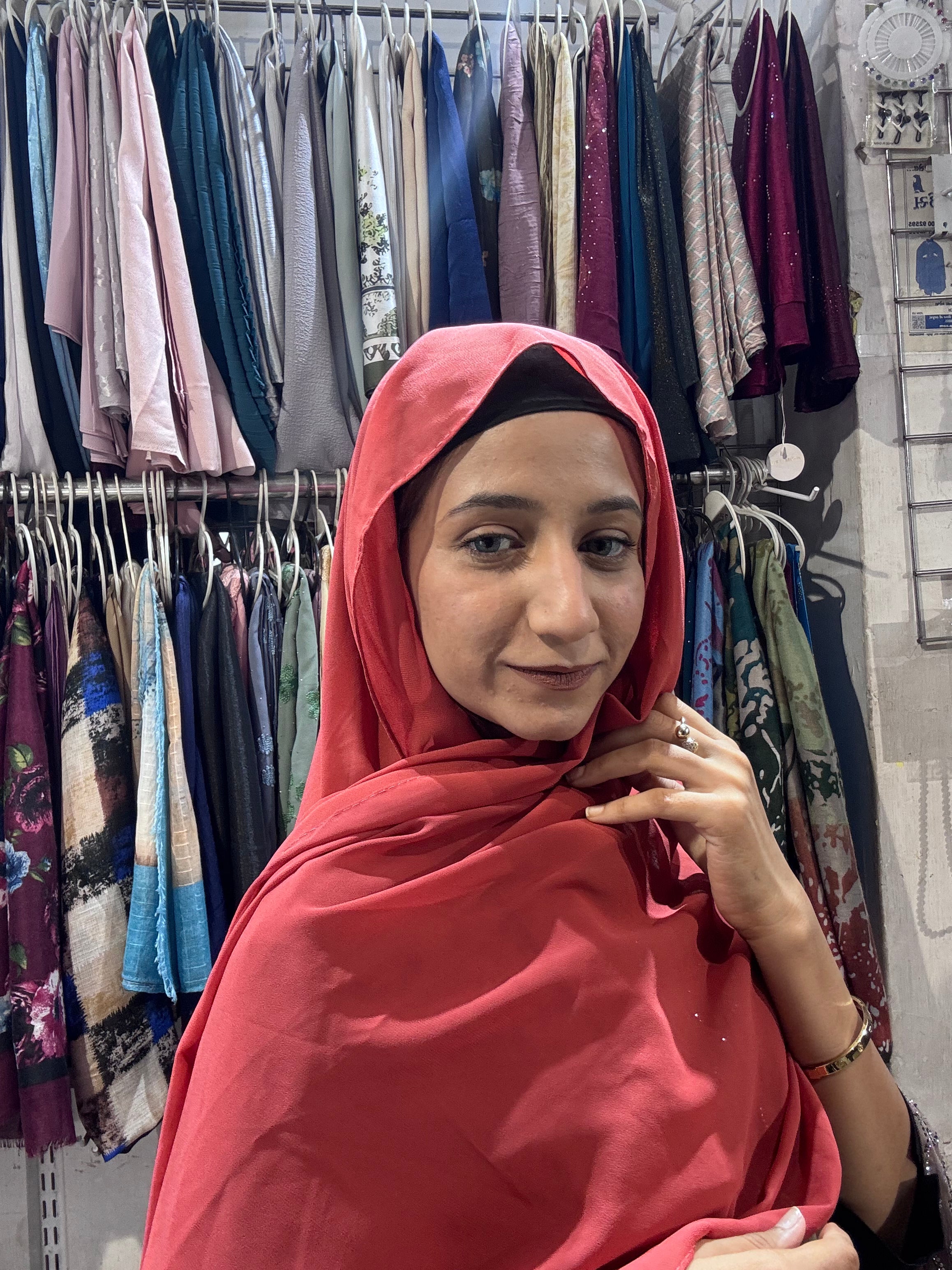 Premium Coral Pink Hijab for Women Soft Breathable Lightweight Everyday Hijab by Modest Heaven