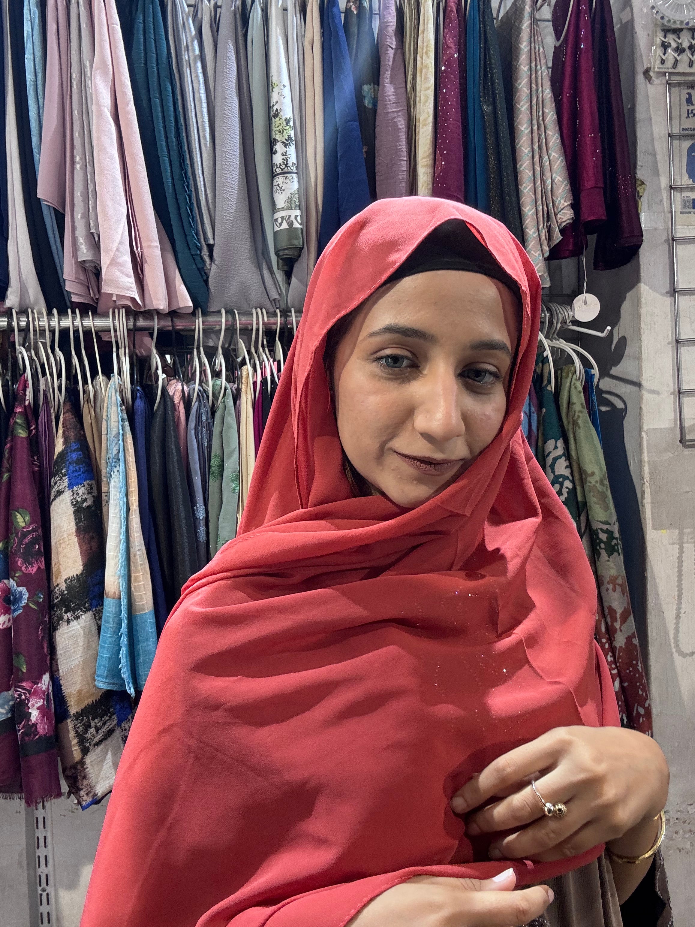 Premium Coral Pink Hijab for Women Soft Breathable Lightweight Everyday Hijab by Modest Heaven